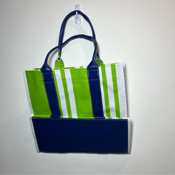 Scout Green and Blue Striped Tote Bag - Picture 5 of 9
